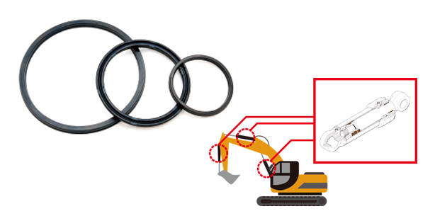油圧シリンダー用パッキンの画像